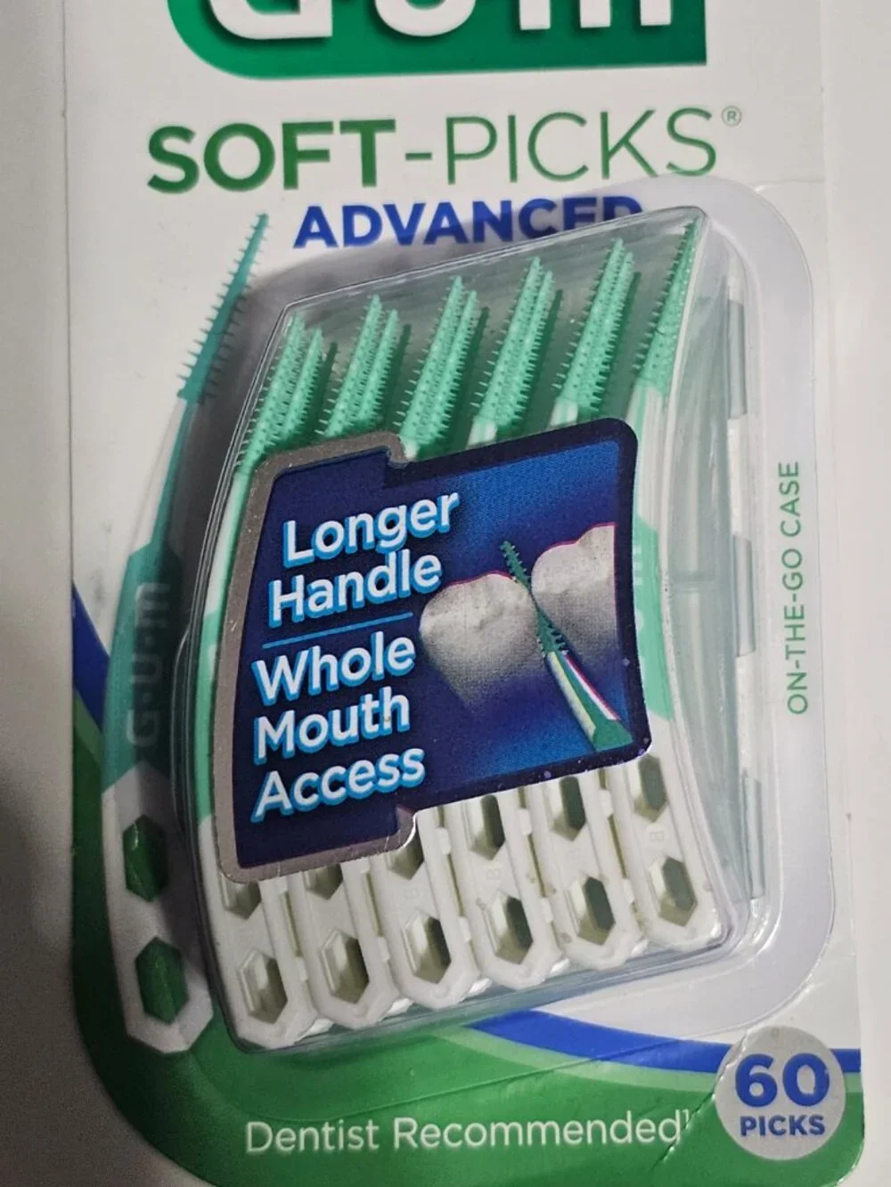 GUM Soft-Picks Advanced, Dentist Recommended Dental Picks, 60 Count